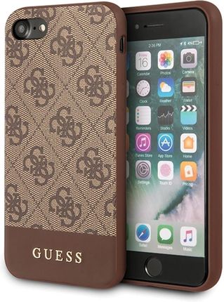 Guess Guhci8G4Glbr Iphone 7/8/Se 2020 / Se 2022 Brązowy/Brown Hard Case 4G Stripe Collection