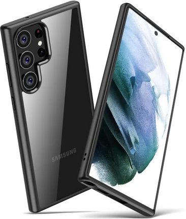 D-Pro Crystal Hybrid Etui Obudowa Pokrowiec Do Samsung Galaxy S23 Ultra (Clear/Black)