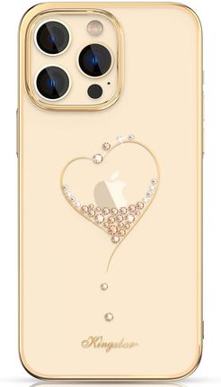 Kingxbar Wish Series Etui Iphone 14 Plus Ozdobione Kryształami Złote