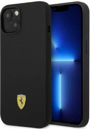Ferrari Eti Na Telefon Fehmsip14Mbk Do Apple Iphone 14 Plus 6,7" Czarny/Black Hardcase Silicone Metal Logo Magsafe