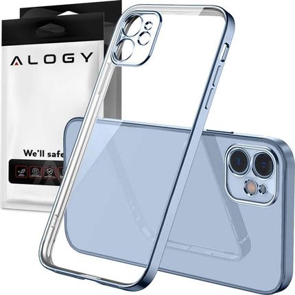 Alogy Etui Ochronne Tpu Luxury Case Z Osłonką Na Aparat Do Apple Iphone 12 Niebiesko-Przezroczyste Uniwersalny