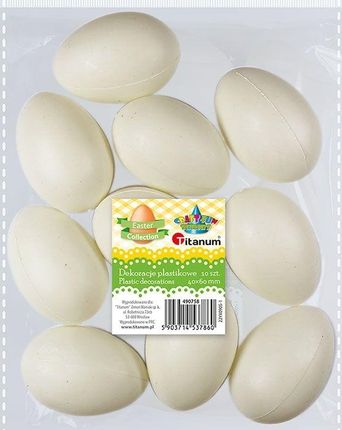 Titanum Jajka Plastikowe Białe 10 Szt