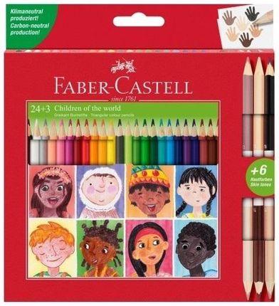 Faber Castell Kredki Trójkątne Dwustronne 27 Kolorów