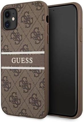 Guess Oryginalne Etui Iphone 11 Stripe Guhcn614Gdbr Brązowe