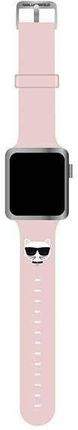 Karl Lagerfeld Oryginalne Etui Apple Watch 42 / 44 45 Mm Strap Silicone Choupette Heads (Klawlslcp) Różowe