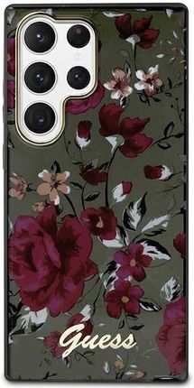 Guess Oryginalne Etui Samsung Galaxy S23 Ultra N°3 Flower Collection (Guhcs23Lhcfwsa) Zielone