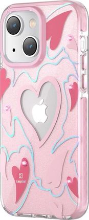 Kingxbar Heart Star Series Etui Iphone 14 Plus W Gwiazdki Pink