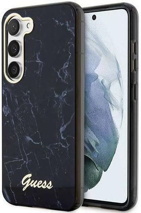 Guess Oryginalne Etui Samsung Galaxy S23 Hardcase Marble (Guhcs23Spcumak) Czarne