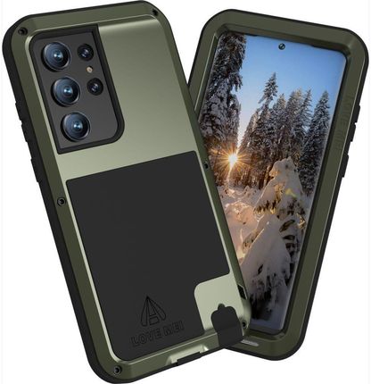 Love Mei Etui Pancerne Powerful Do Galaxy S23 Ultra, Zielone - zdjęcie 6