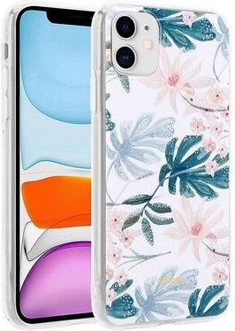 Crong Etui Flower Case Do Apple Iphone 11 Biały Kwiaty