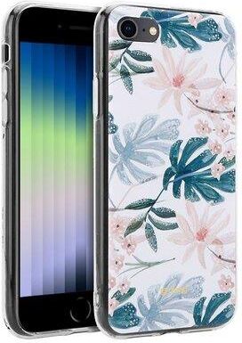 Crong Etui Flower Case Do Apple Iphone Se 2022 / 2020 7 8 Kwiatowy Biały