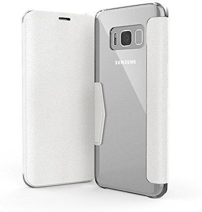 X-Doria Etui Na Samsung Galaxy S8+ Seria Engage Folio Portfel Z Przezroczystą Tylną Stroną Pokrowiec Ochronny Do [Biały]