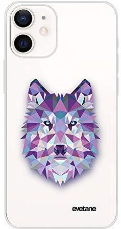 Evetane Cover Morbida Rinforzata Per IPhone 12/12 Pro - Design Cassette Trasparente - Protezione Antiurto E Ricarica Wireless