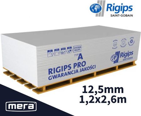 RIGIPS PRO typ A płyta gipsowa (GKB) 1200x2600x12,5mm