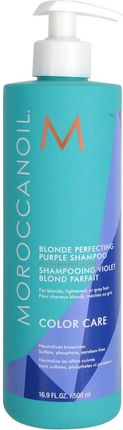 Moroccanoil Blonde Perfecting Purple Shampoo Szampon Do Włosów Blond Neutralizujący Żółte Odcienie 500Ml