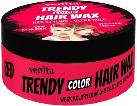 Venita Trendy Color Hair Wax Koloryzujący Wosk Do Stylizacji Włosów Red 75G