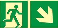Libres Polska Signproject Ae098 Kierunek Do Wyjścia Ewakuacyjnego W Dół W Prawo