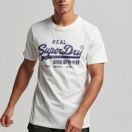 Męska Koszulka z krótkim rękawem Superdry Vintage VL Tee M1011472A39E – Beżowy