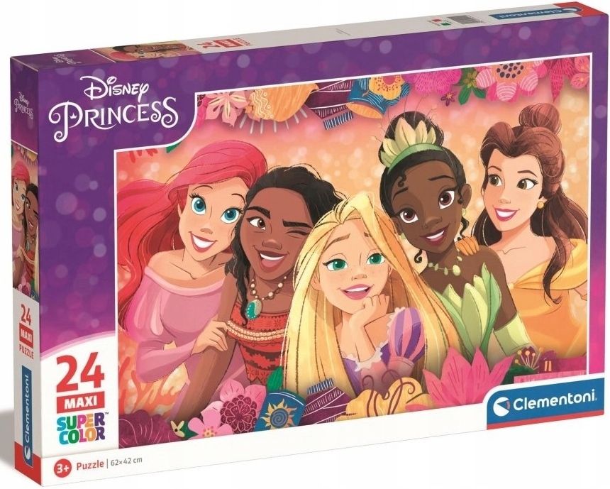 Clementoni 24El. Maxi Super Kolor Disney Princess 24241 - Ceny i opinie ...