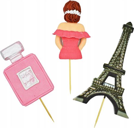 Slado Figurki Cukrowe Dziewczyna Paryż Perfumy Toppery