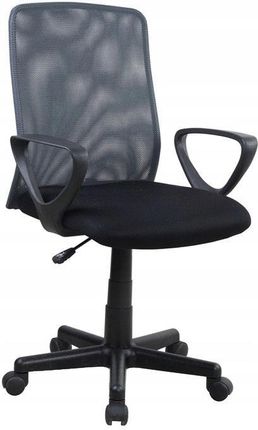 Fotel Obrotowy Alex Krzesło Szary Czarny Do Biurka