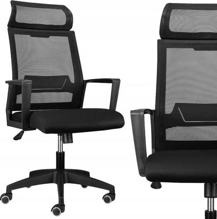 Krzesło Fotel Obrotowy Biurowy Czarny Do Biurka