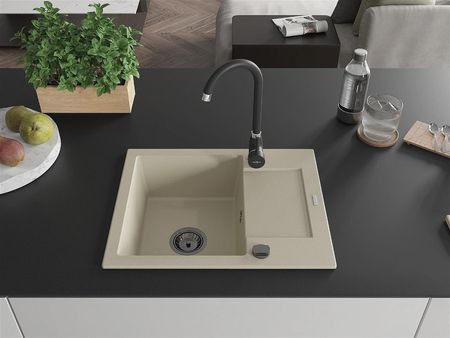 Mexen Enzo + Ociekacz 576x465mm Beżowy Syfon Czarny 6506571005-69-B - zdjęcie 2