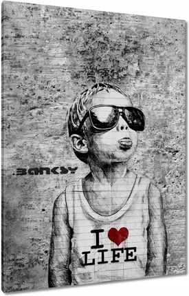 Obrazy 40X60 I Love Life Banksy Spray