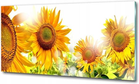 Tulup Obraz Szklany Na Ścianę Słoneczniki Kwiaty