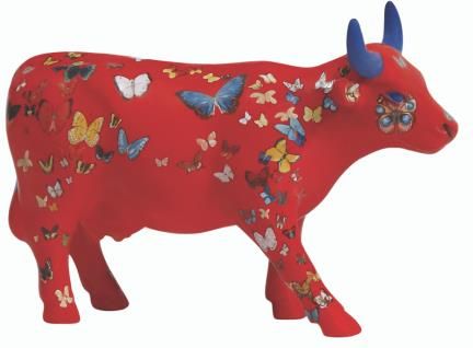 Cowparade Holandia Figurka Krówka Klaricious / Buterfly Średnia/Ceramika