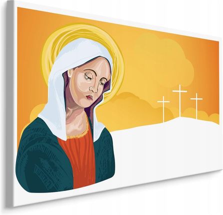 Muralo Obraz Canvas Portret Maryi Krzyż Religia 3D 120X80