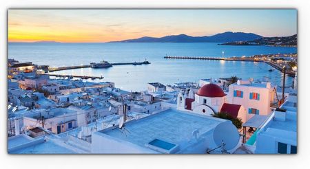 Coloray Obraz Płótno Canvas 100X50 Mykonos Grecja Miasto