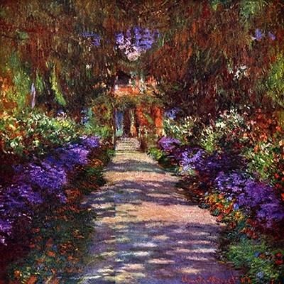 Fedkolor Obraz Path In Monets Garden Claude Monet 20X20