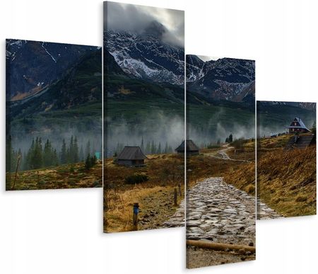 Muralo Obraz 4 Częściowy Góry Hala Gąsienicowa 3D 160X100