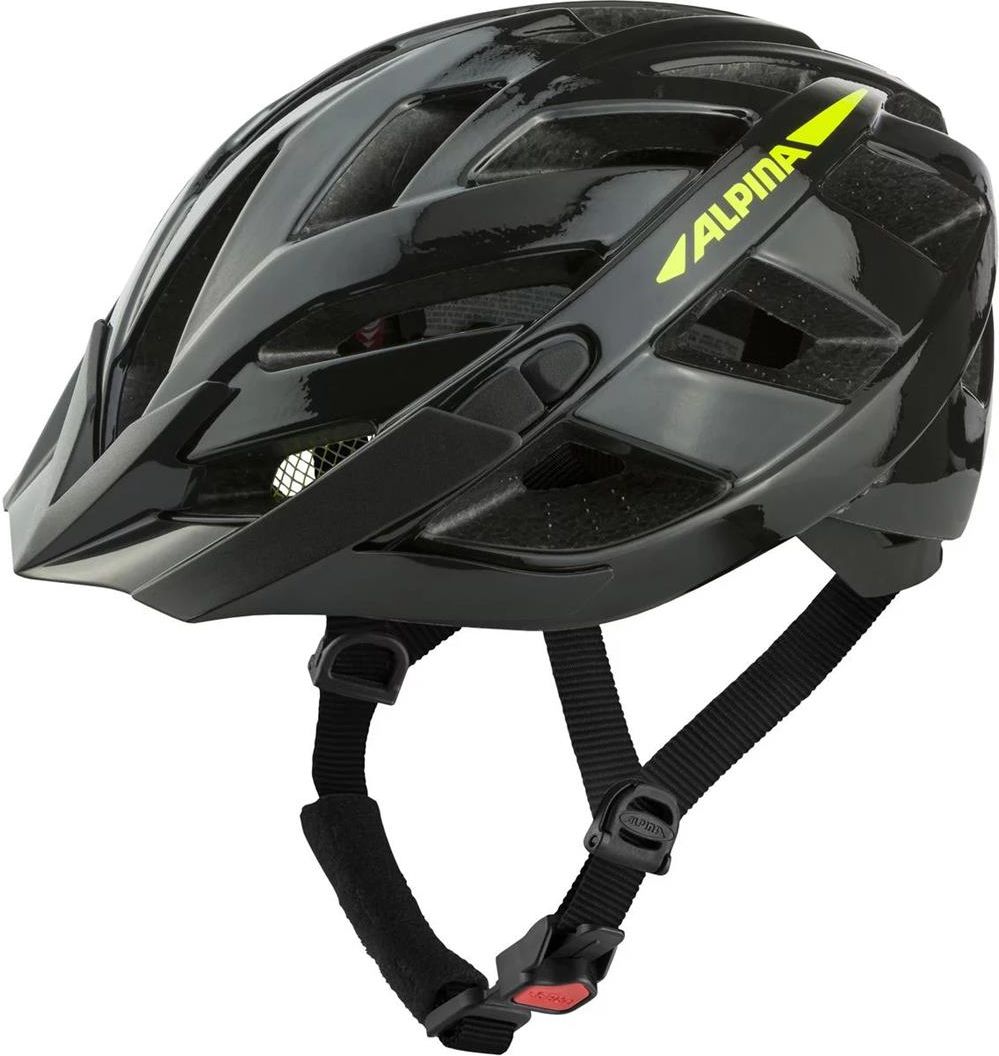 ALPINA PANOMA Classic Casco Da Città E Touring: Nero Lucido, Taglia 56-59 Cm, Ventilato, Con Predisposizione Luce LED, Made In Germany