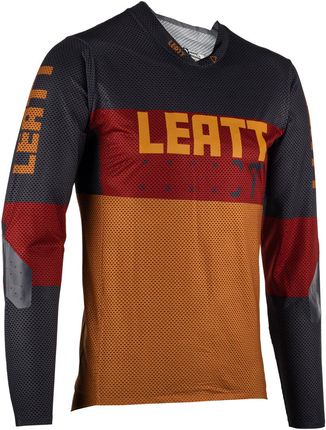 Leatt Koszulka Rowerowa Z Długim Rękawem Mtb Gravity 4.0 Czarny Pomarańczowy Bordowy