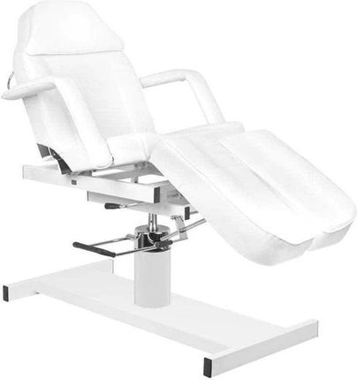 Fotel Hydrauliczny Kosmetyczny Obrotowy Spa Łóżko Leżanka Do Salonu Kosmetycznego Biały
