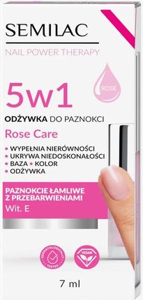 Semilac Odżywka Do Paznokci Nail Power Therapy 5W1 Rose Care 7Ml