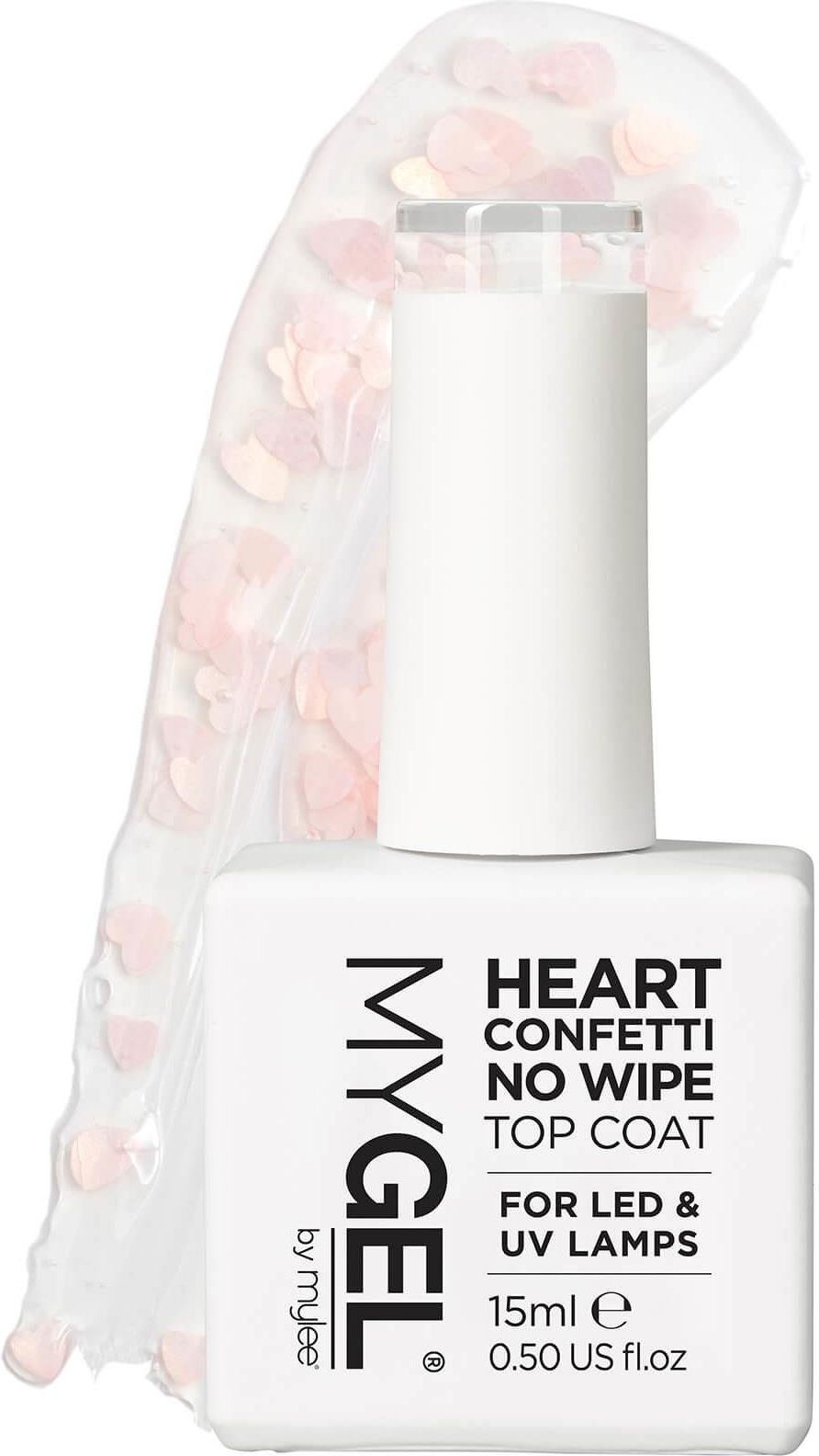 Mylee Heart Confetti No Wipe Top Coat 15Ml Opinie i ceny na Ceneo.pl
