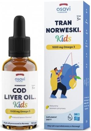 Osavi Tran Norweski Kids 1000 mg Omega 3 cytryna 50 ml