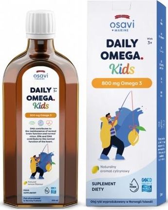 Osavi Daily Omega Kids 800 mg Omega 3 cytryna 250ml