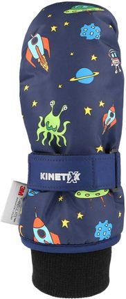 Kinetixx Dziecięce Ocieplane Carlo Mini Ski Glove Printed Space 702066010 Niebieski