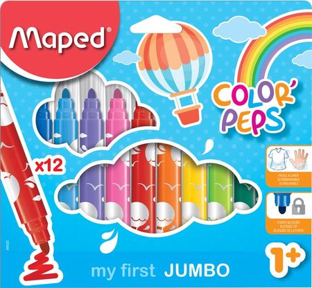 Maped Flamastry Jumbo Colorpeps Early Age 12 Kolorów