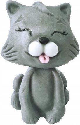 Hokus Figurka Cukrowa Na Tort Kot Siedzący Szary 1Szt.