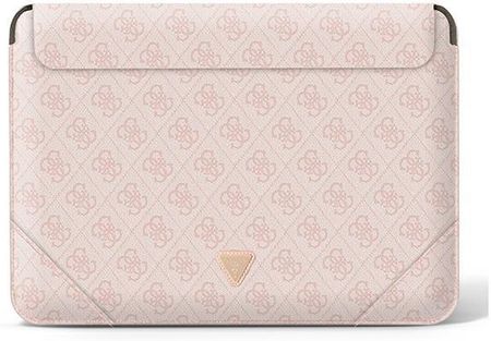 Guess Sleeve GUCS14P4TP 13/14" rożowy /pink 4G Uptown Triangle logo