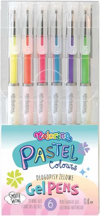 Colorino Pastel Zestaw Długopisów Żelowych 6 Kolorów