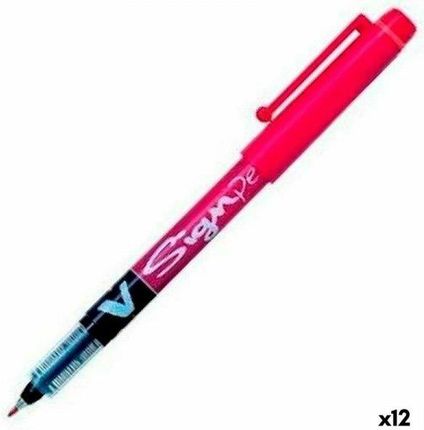 Pilot Długopis Żelowy V Sign Pen Czerwony 0,6Mm 12 Sztuk