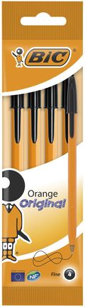 Bic Długopis Orange Original Fine Czarny Pouch 4Szt.