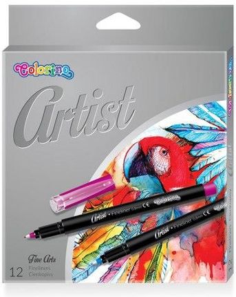 Patio Cienkopisy Z Plastikową Końcówką Colorino Artist 12 Kolorów