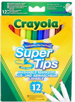 Crayola Flamastry Zmywalne Supertips 12 Kolorów 3
